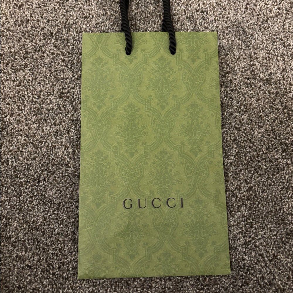 Gucci Olive Patterned Gift Bag